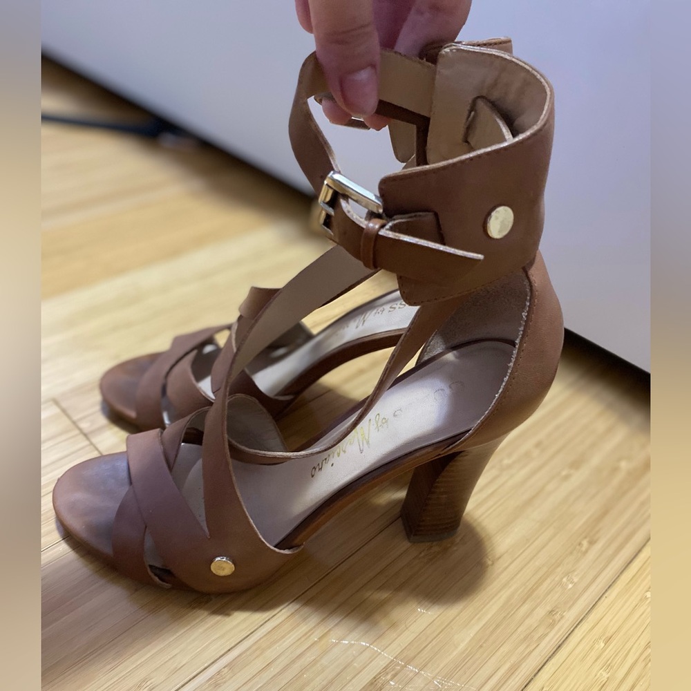 GUESS Brown Leather High Heels